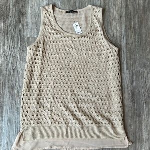 NWT Outback Red crochet mixed material tank